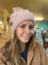 Load image into Gallery viewer, cc handmade dot pom beanie with fleece lining | 6 colors