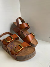 Load image into Gallery viewer, blowfish brown buckle platform sandal