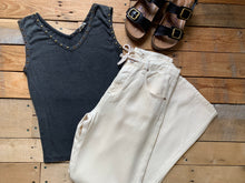 Load image into Gallery viewer, vintage black tank with stud detailing