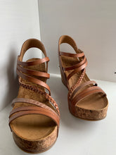 Load image into Gallery viewer, blowfish natural strappy wedge sandal