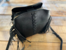 Load image into Gallery viewer, black fringe crossbody bag