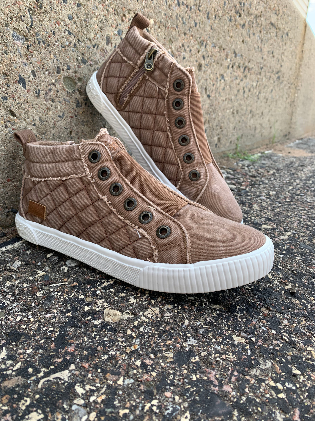 blowfish brown twill quilted sneaker
