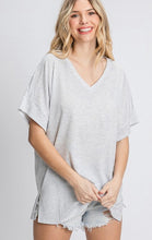 Load image into Gallery viewer, WHITE+DENIM SOFT STRIPE DOLMAN SLEEVE TOP | 3X