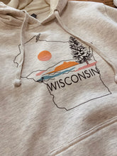 Load image into Gallery viewer, WISCONSIN LAKE OATMEAL  HOODED SWEATSHIRT | S-2XL