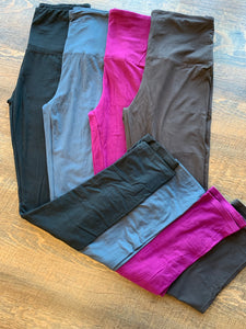 buttery-soft yoga waist leggings | 5 colors | one size + one size xl