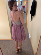 Load image into Gallery viewer, mauve cross back dress