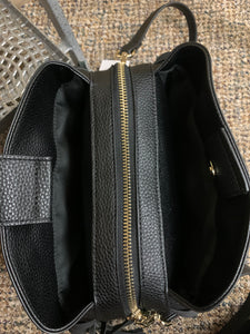 black fringe crossbody bag